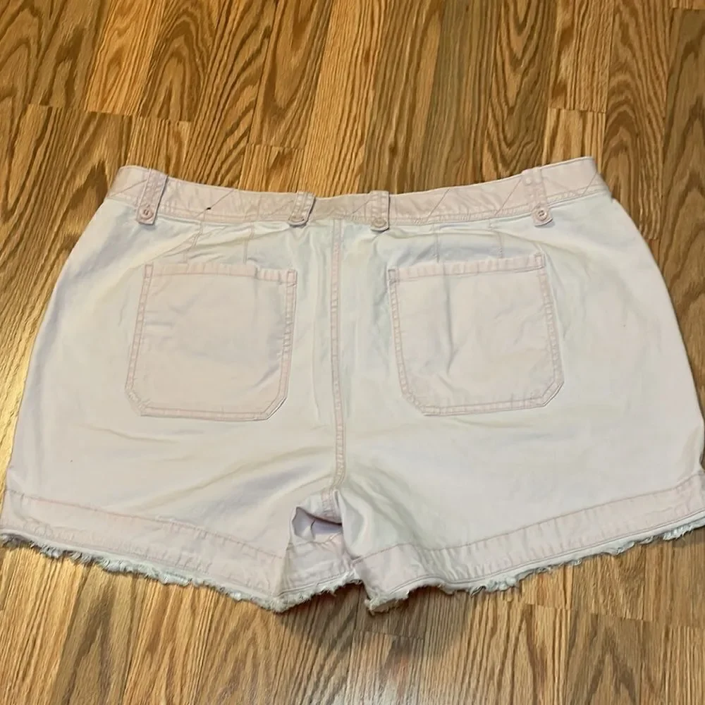 Lane Bryant Coquette Y2K  Pink Embroidered Stretchy Shorts, comfort waist, 20 - Picture 7 of 8